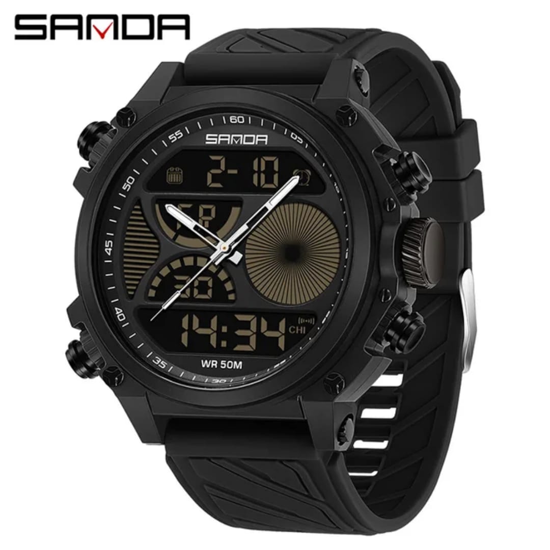 Reloj Sanda 6236 Doble Hora para Hombre