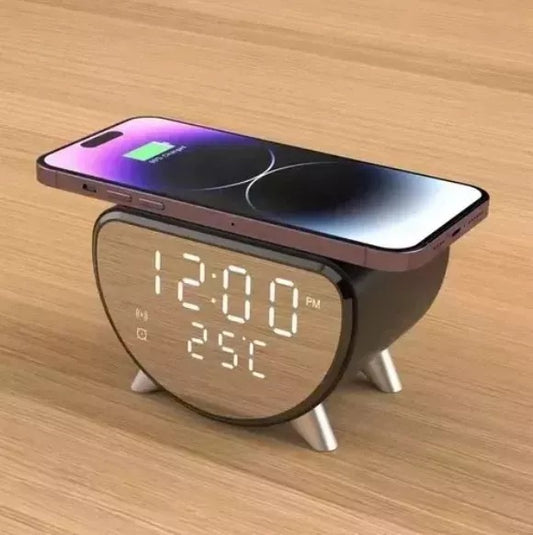RELOJ DESPERTADOR CON CARGADOR INALAMBRICO