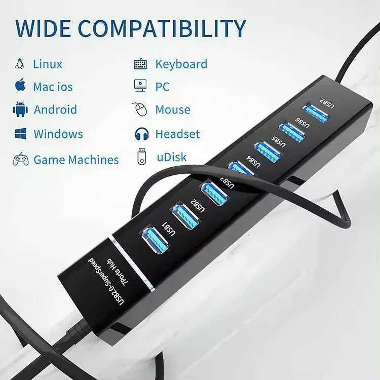 Multipuertos USB x7 Puertos 3.0